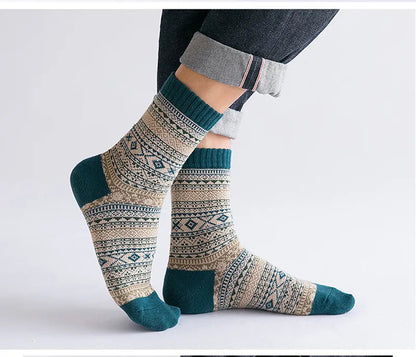 Herren-Wollsocken-Set (5 Paar) | Warme, dicke Wintersocken im Retro-Stil 2