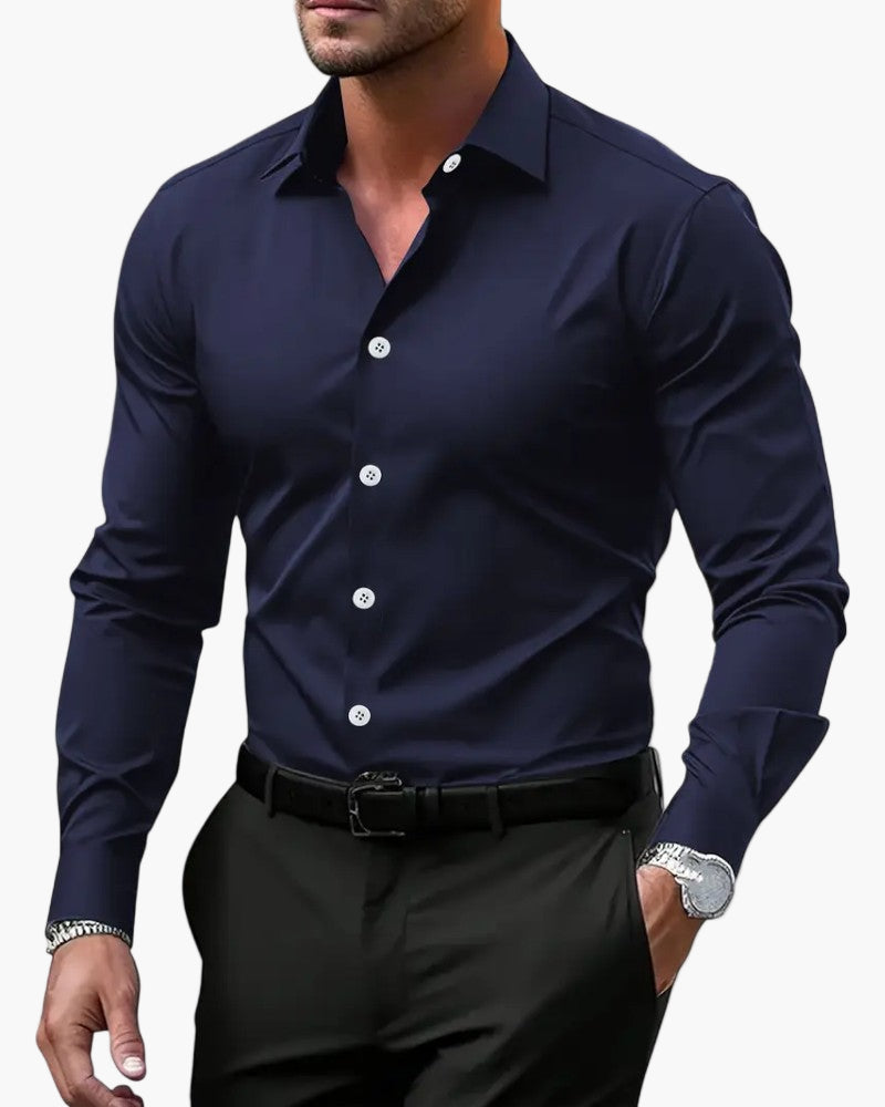 Herren Businesshemd Slim Fit – Modernes Langarmhemd für Büro & elegante Anlässe