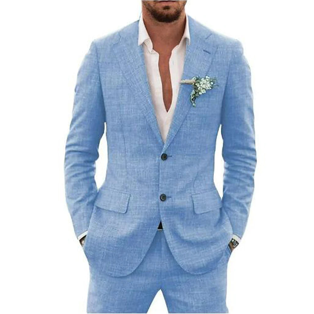 Herren Sommer 2-Teiler Hochzeitsgast Anzug | Leicht 2