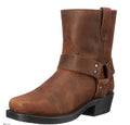 Herren Westernstiefel Echtes Kunstleder Klassisches Design0
