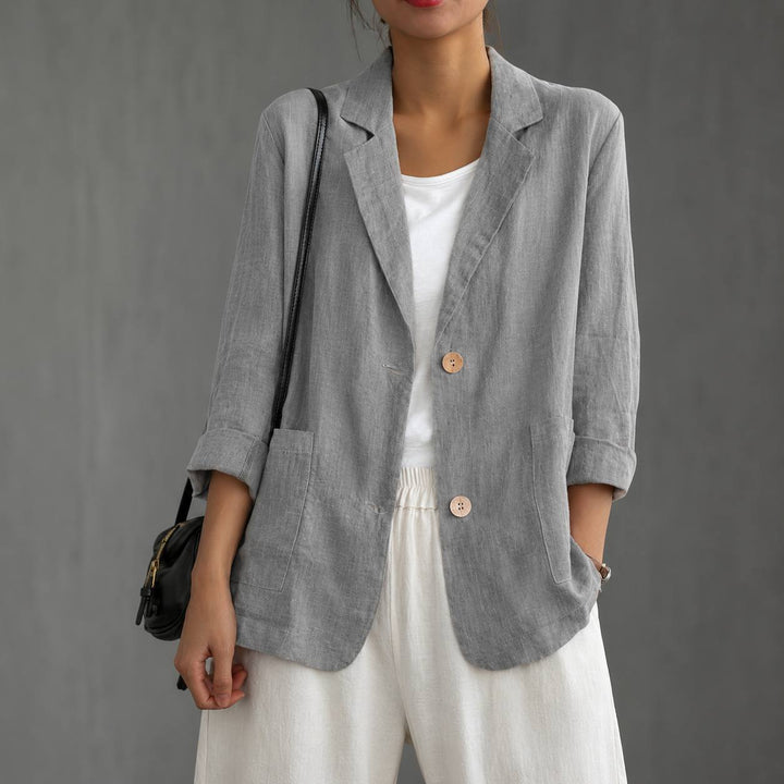 Vera | Women's Cotton Relaxed Single-Button Blazer