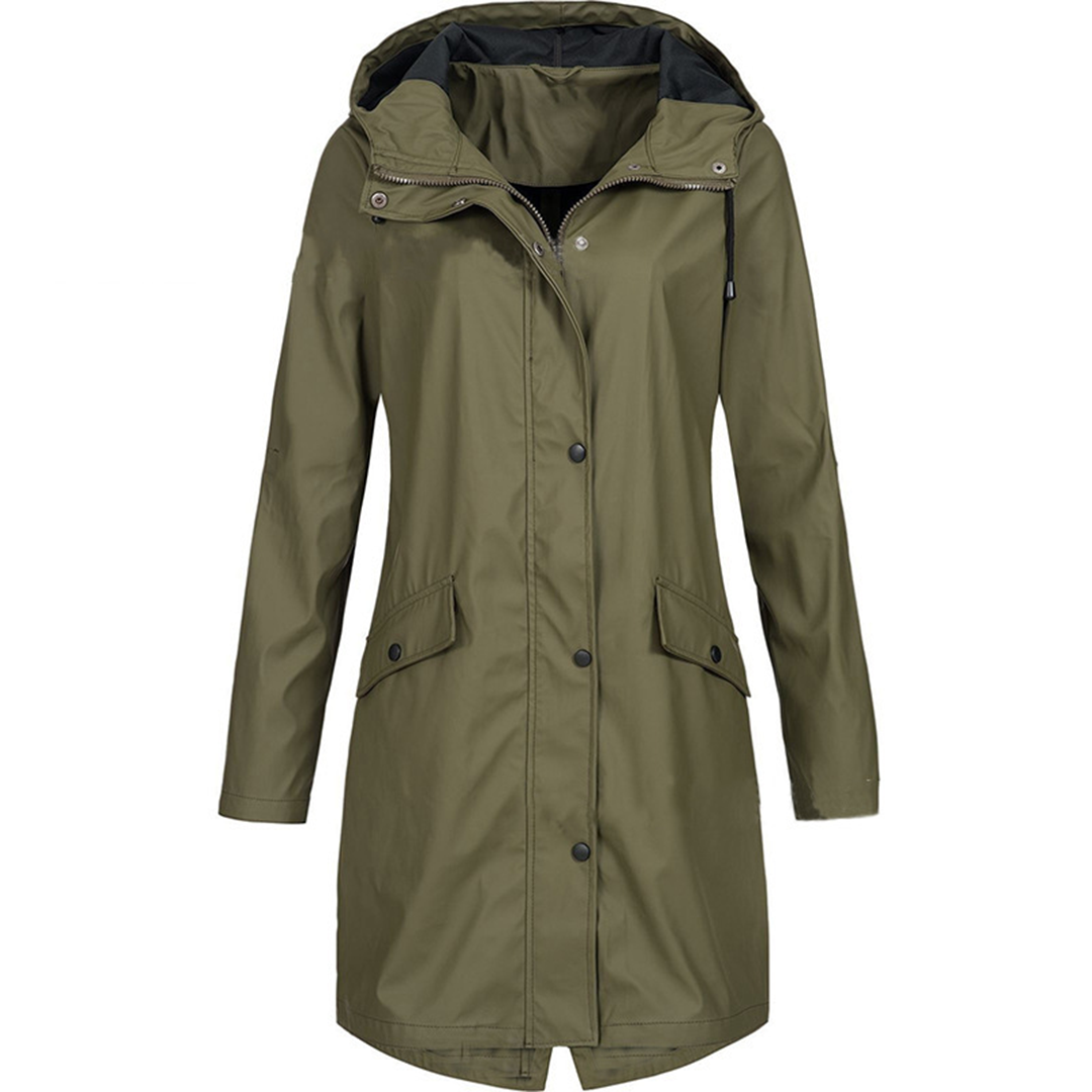 Jacke Damen | Wasserdichte Lange Jacke für Alle Jahreszeiten