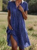 Kurzärmliges Hemdblusenkleid Für Damen | Midi 2