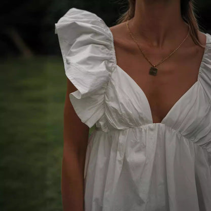 Lena | Vestito corto con maniche a volant