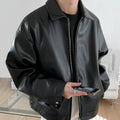 Kyrie Kunstlederjacke | Herren Herbst Oversize Jacke