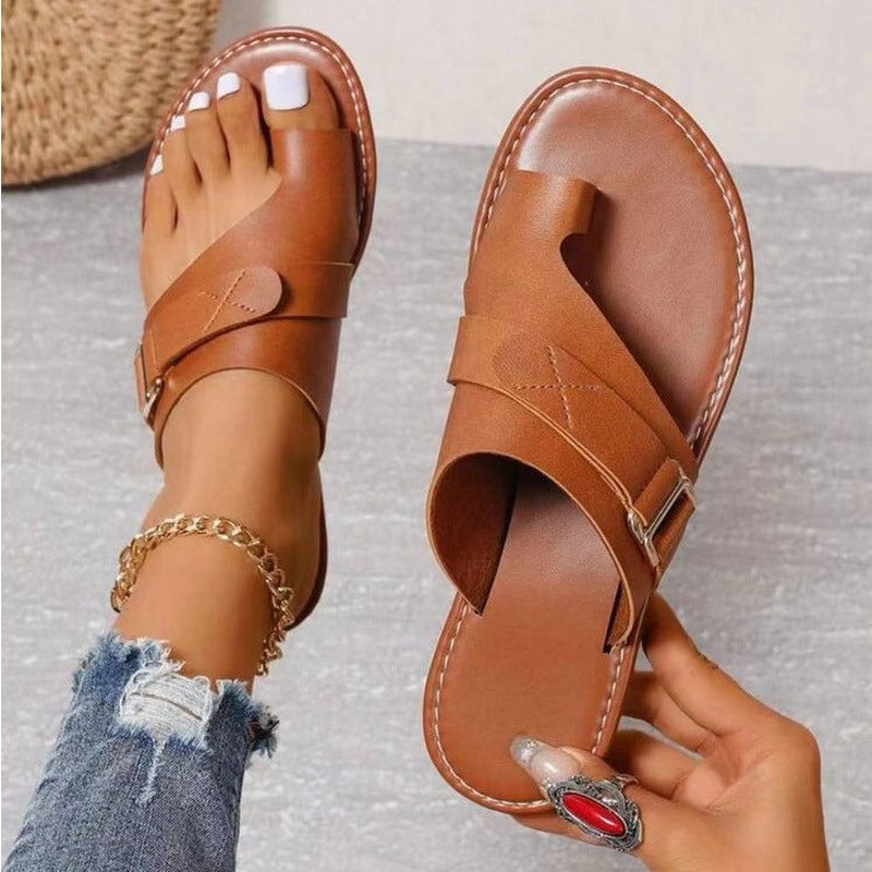Damen Sandalen mit Schnallenriemen | Minimalistisch