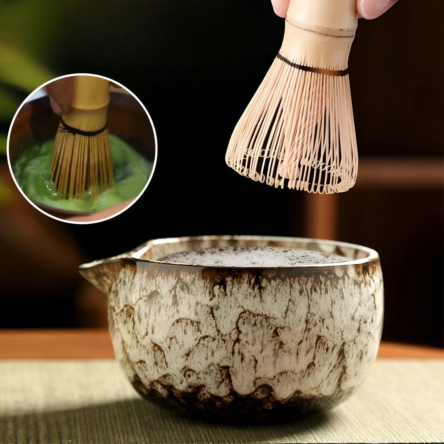Matcha Set – Traditionelles Teeservice als Geschenk, 6-teilig für die Teezeremonie aus hochwertigen Materialien 