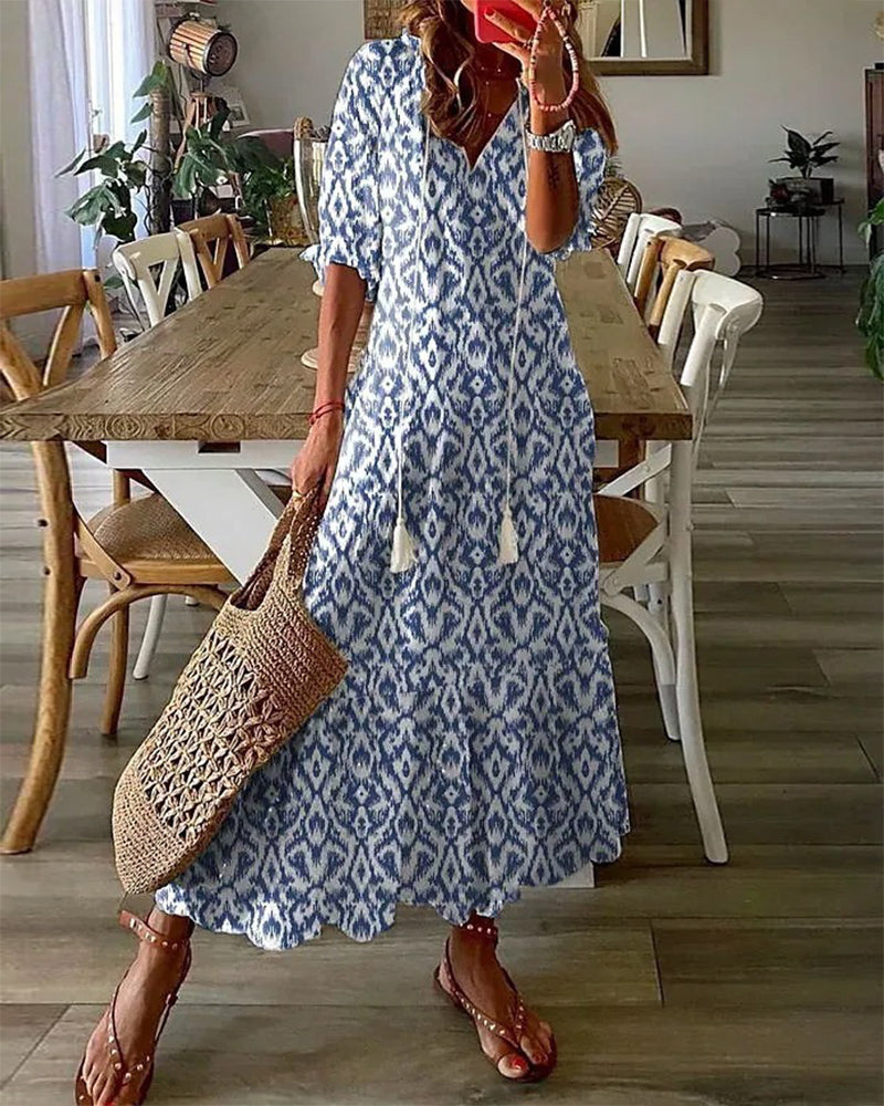 Michaela - Boho-Kleid mit Bauchbedeckung 0