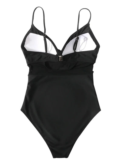Annika | Costum de baie negru push-up pentru femei