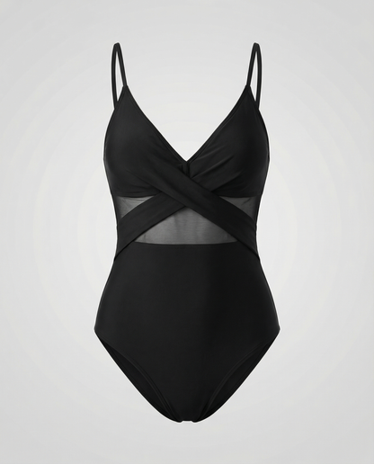 Annika | Costum de baie negru push-up pentru femei