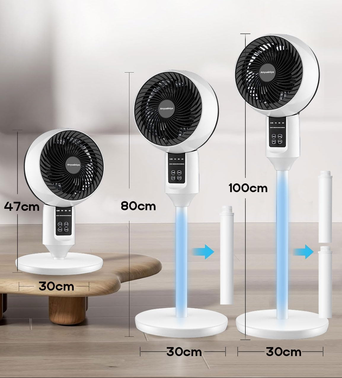 Ventilateur de circulation d'air 3D moderne