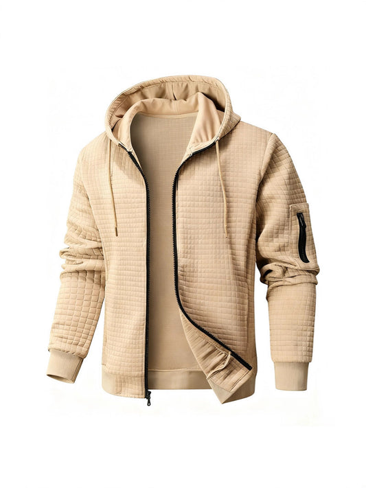 Herren Langarm Kapuze Reißverschluss Jacke | Sport