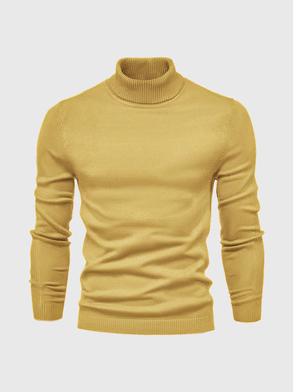 Pull homme à manches longues col montant | Coupe ajustée