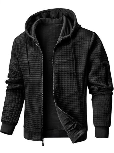 Herren Langarm Kapuze Reißverschluss Jacke | Sport