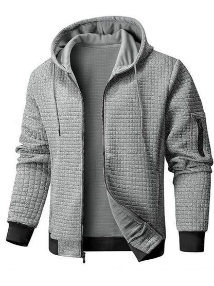 Herren Langarm Kapuze Reißverschluss Jacke | Sport