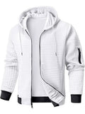 Herren Langarm Kapuze Reißverschluss Jacke | Sport
