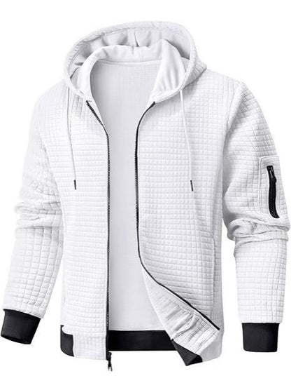 Herren Langarm Kapuze Reißverschluss Jacke | Sport