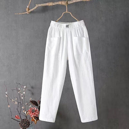 OLIVIA - Leinenmischhose 0