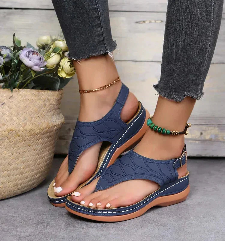 Damen Sandalen mit Fersenriemen und Offener Spitze | Alltagstragen