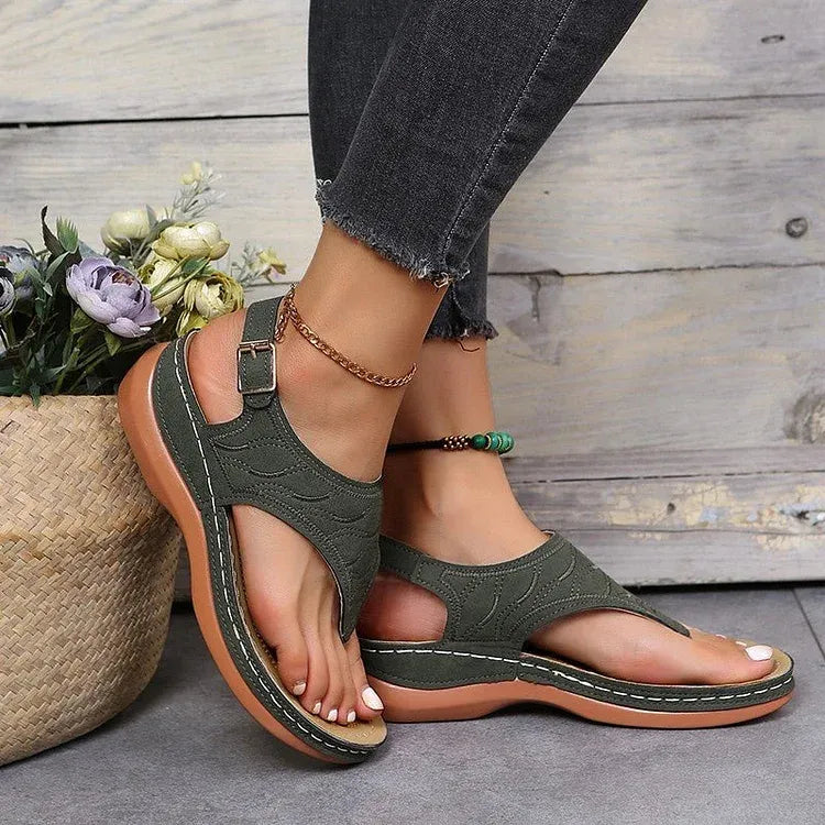 Damen Sandalen mit Fersenriemen und Offener Spitze | Alltagstragen