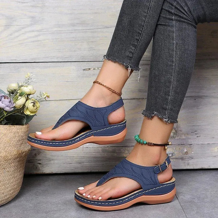 Damen Sandalen mit Fersenriemen und Offener Spitze | Alltagstragen