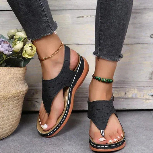 Damen Sandalen mit Fersenriemen und Offener Spitze | Alltagstragen