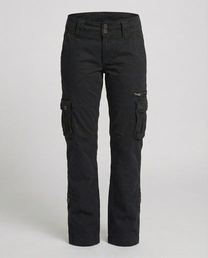 Damen Schmale Passform Cargo Hose | Mehrtaschen Design