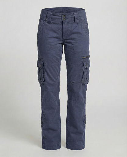 Damen Schmale Passform Cargo Hose | Mehrtaschen Design