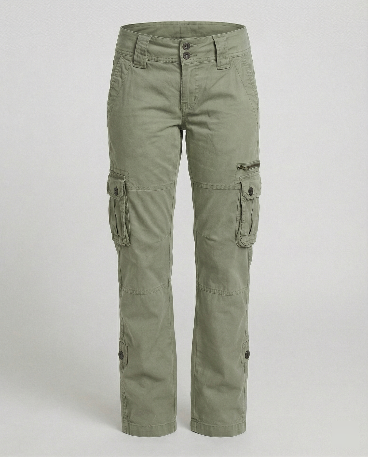 Damen Schmale Passform Cargo Hose | Mehrtaschen Design