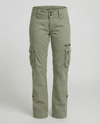 Damen Schmale Passform Cargo Hose | Mehrtaschen Design
