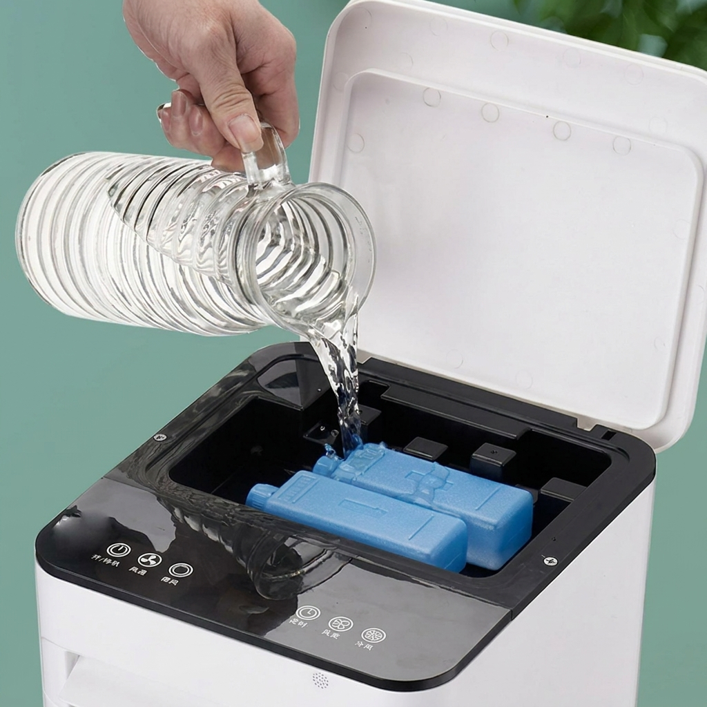 Raffrescatore d'aria 3 in 1 senza installazione con serbatoio d'acqua