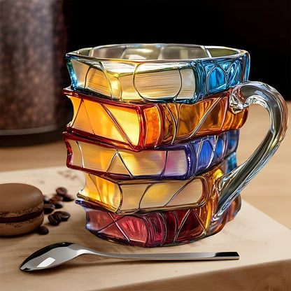 Resin-Becher Buntes 3D Buch Design 4