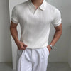 Herren Kurzarm Polo Shirt mit Kragen Strukturmuster | Strukturiert