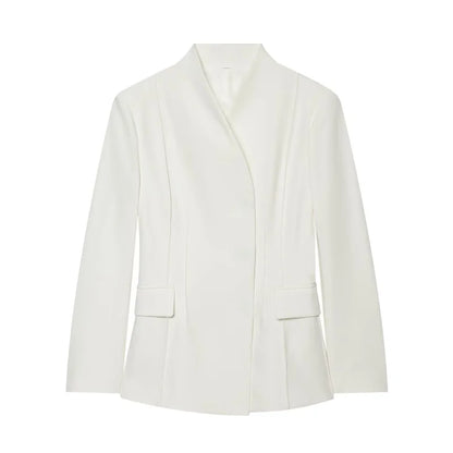 Damen zweiteiliges Set mit tailliertem Blazer und Hose mit geradem Bein | Betonte Taille