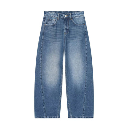 Damen High Waist Hose Mit Geradem Bein Casual Stil Relaxed Passform | Relaxed Fit