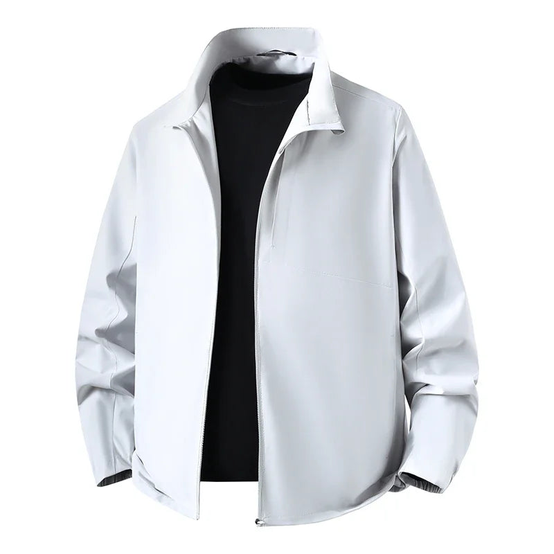 Herren Langarm Jacke mit Stehkragen Reißverschluss | Freizeit