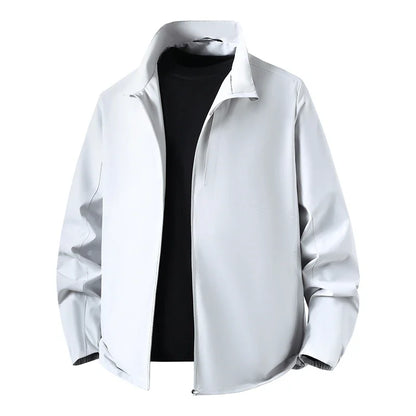 Herren Langarm Jacke mit Stehkragen Reißverschluss | Freizeit