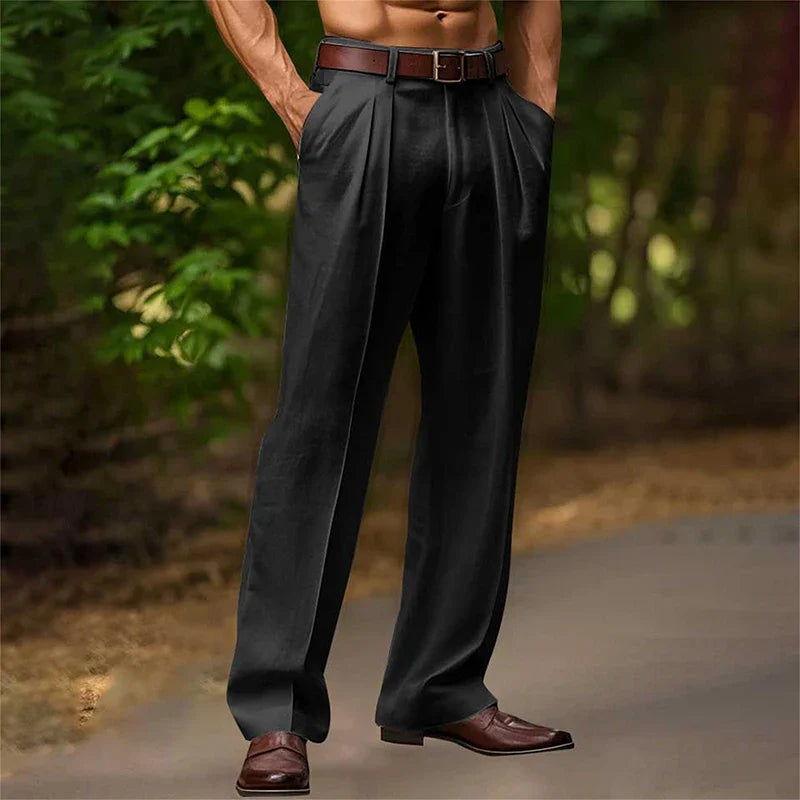 Herren Hochgeschnittene Formelle Hose Mit Falten Seitentaschen | Seitentaschen