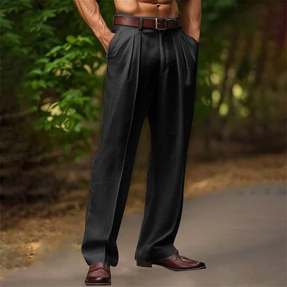 Herren Hochgeschnittene Formelle Hose Mit Falten Seitentaschen | Seitentaschen