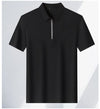 Herren Kurzarm Polo Shirt mit Half Zip | Freizeit
