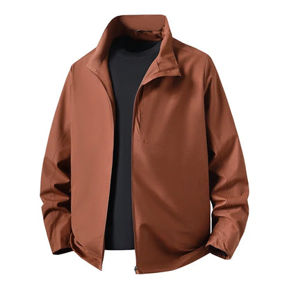 Herren Langarm Jacke mit Stehkragen Reißverschluss | Freizeit