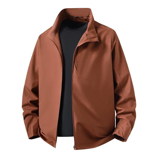 Herren Langarm Jacke mit Stehkragen Reißverschluss | Freizeit