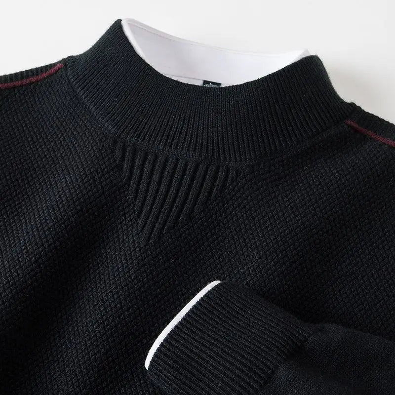 Maglione da uomo a manica lunga con trama | Stile classico