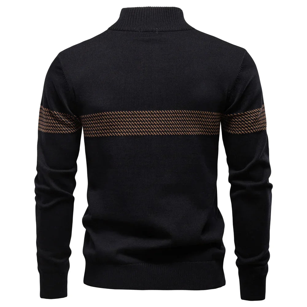 Maglione Uomo con Maniche Lunghe e Cerniera 1/4 | Stile Smart Casual