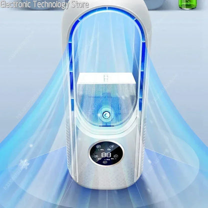 Ventilatore da tavolo senza pale | Raffreddamento dell'aria 3-in-1, purificazione dell'aria e ionizzazione | Design moderno