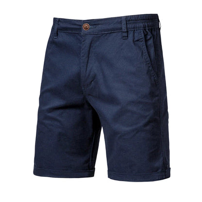 Herren Freizeit Shorts Mit Geradem Bein Und Knopfverschluss | Seiten Taschen