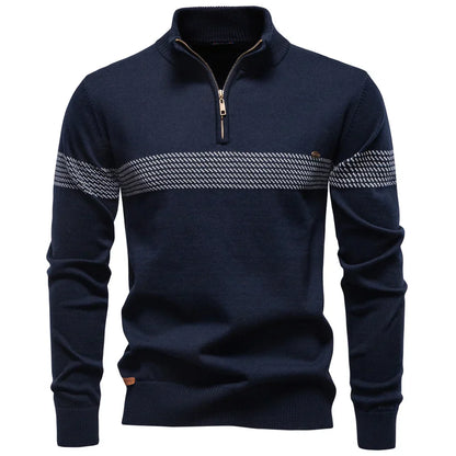 Maglione Uomo con Maniche Lunghe e Cerniera 1/4 | Stile Smart Casual