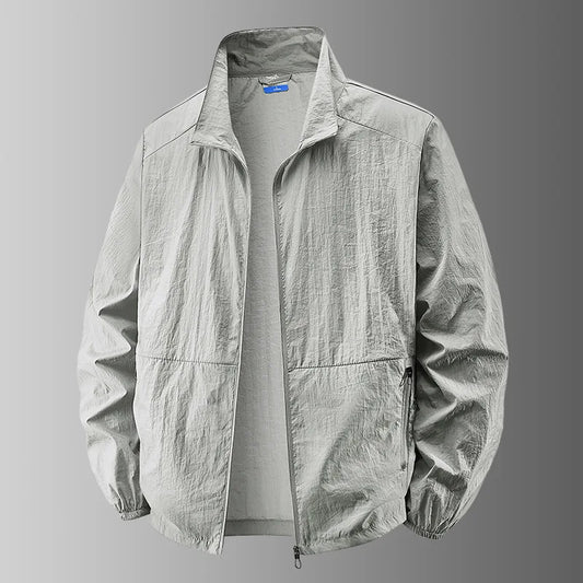 Herren Stehkragen Reißverschluss Jacke Langarm | Windjacke