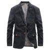 Herren Blazerjacke mit langen Ärmeln und Knopfverschluss | Smart Casual Style