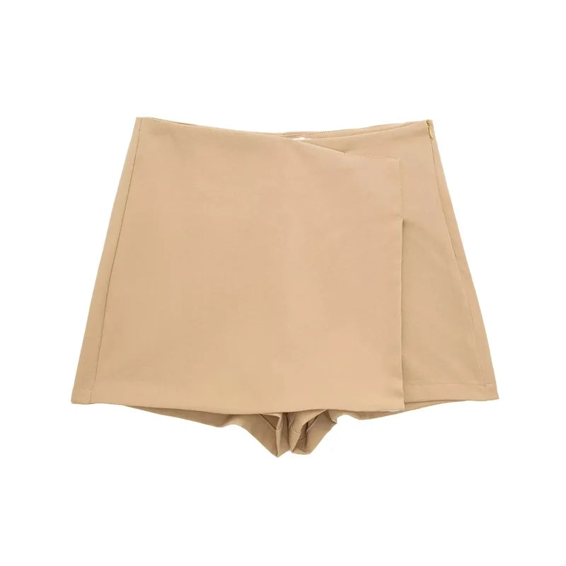 Damen High Waist Einfarbige Shorts Mit Stretch Passform | Mini